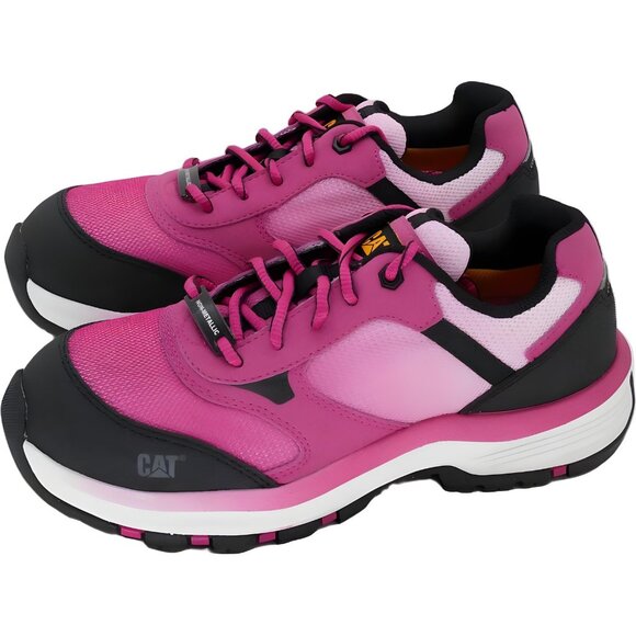 Caterpillar Quake Women's Composite Toe Work Sneakers Pink Safety US 7 - Picture 2 of 6